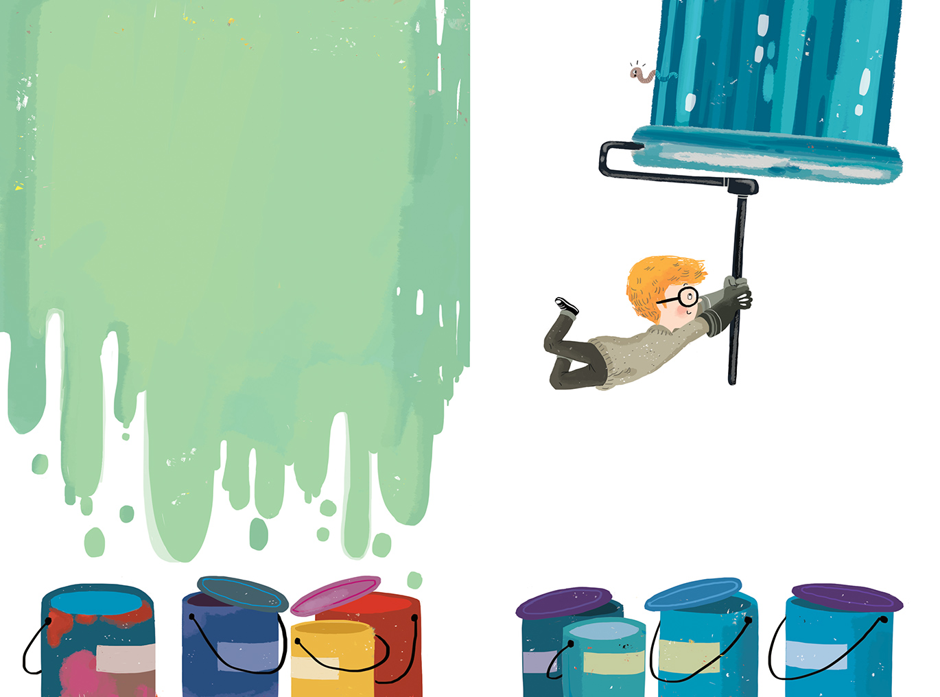 illustration colors kids painting