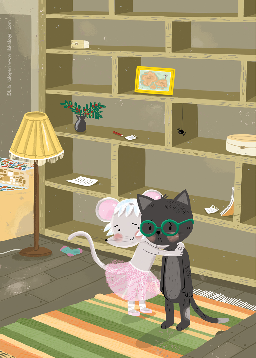 illustration books detective animals  children's book kids bold library mouse cat